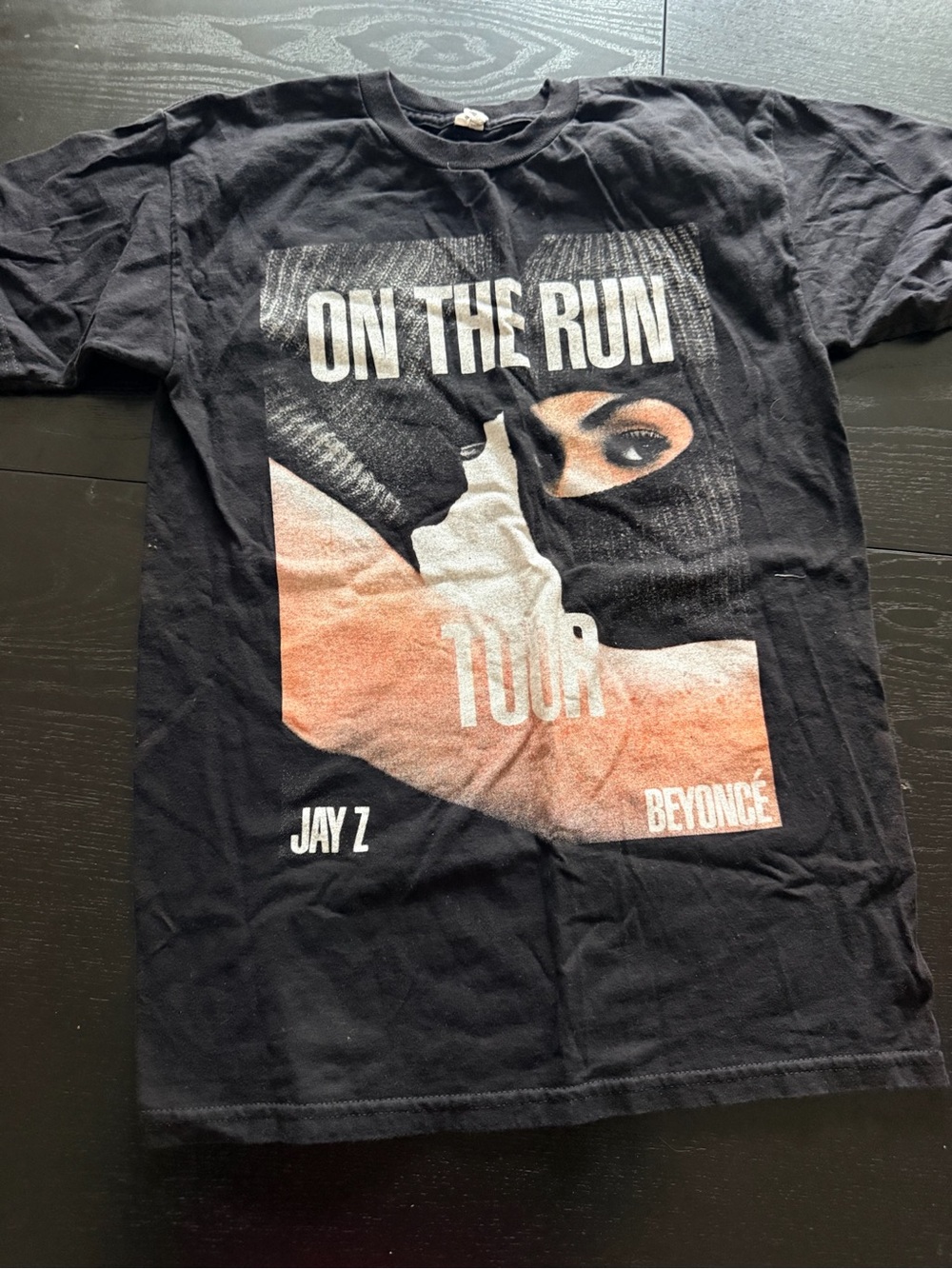 Alstyle Jay Z Beyonce On The Run Tour 2014 Graphic Tee Black Size S